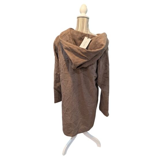 NWT Cole Haan Oversized Hood Camel Wool  Blend Coat Size 14 - Picture 2 of 7